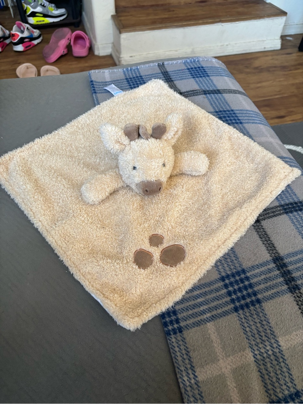 Carter's Cream Plush Giraffe Dog Comfort Lovey